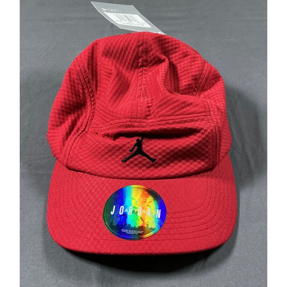 Jordan Brand Red 5 Panel Camper Hat Adjustable Jumpman Logo Cap NWT